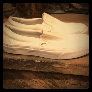 All white mens VANS